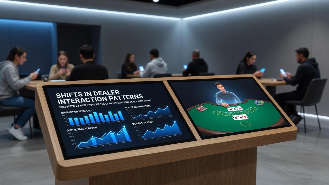 Dealer interface dashboard showing layered reward notifications during live smartphone blackjack session