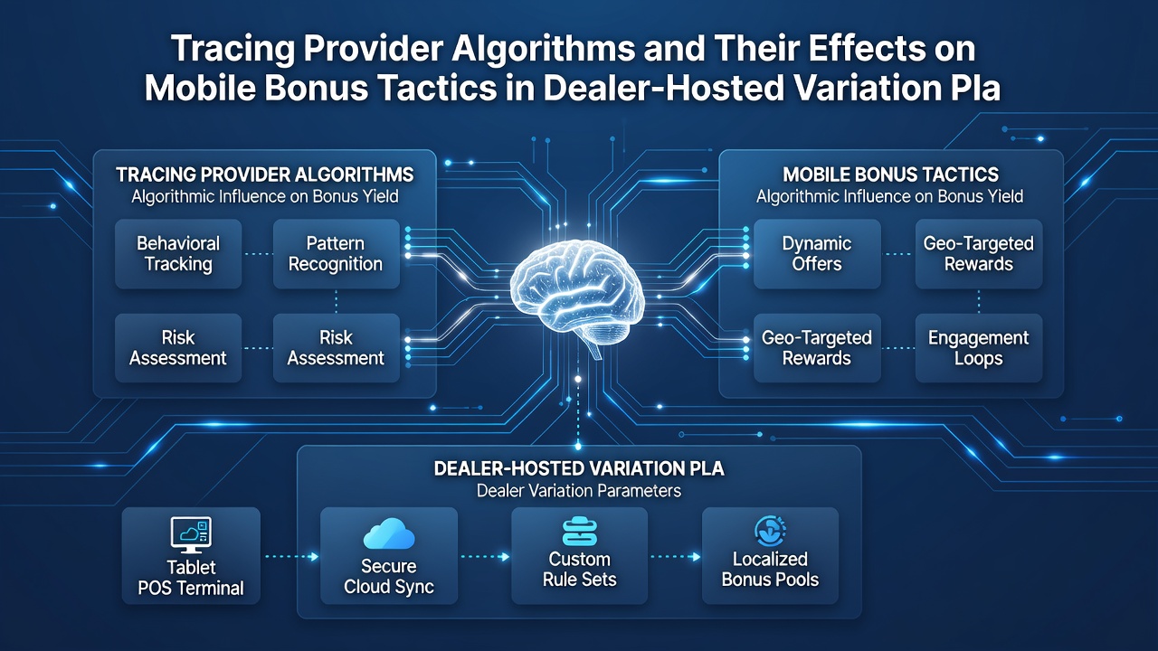 Diagram depicting mobile bonus tracking algorithms in dealer-hosted game variations with data points and player interaction flows